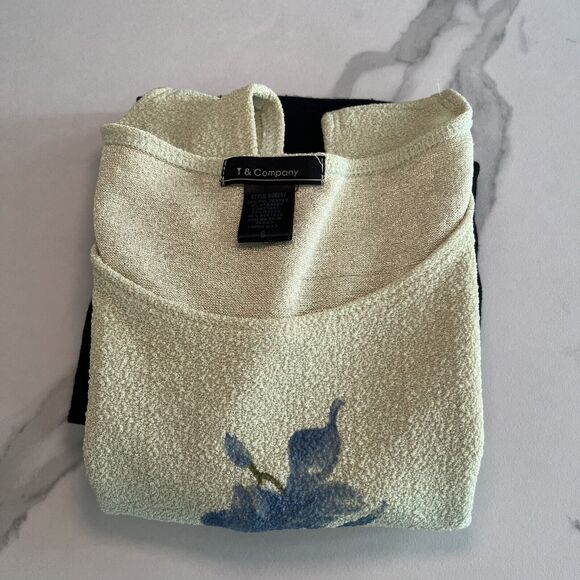 Women's Dress T & COMPANY Black, Green Sheath Sleeveless Round Neck Stretch Sz 6 - Picture 9 of 9